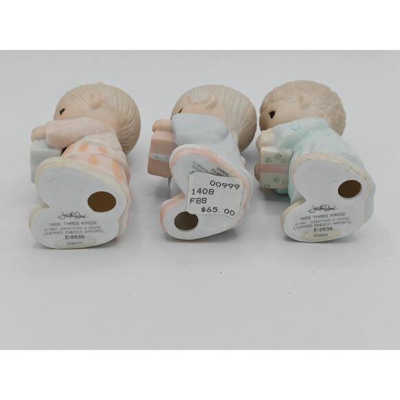 Precious Moments Wee Three Kings Figurine Set 3 Enesco E-5635 1981 - Picture 6 of 6